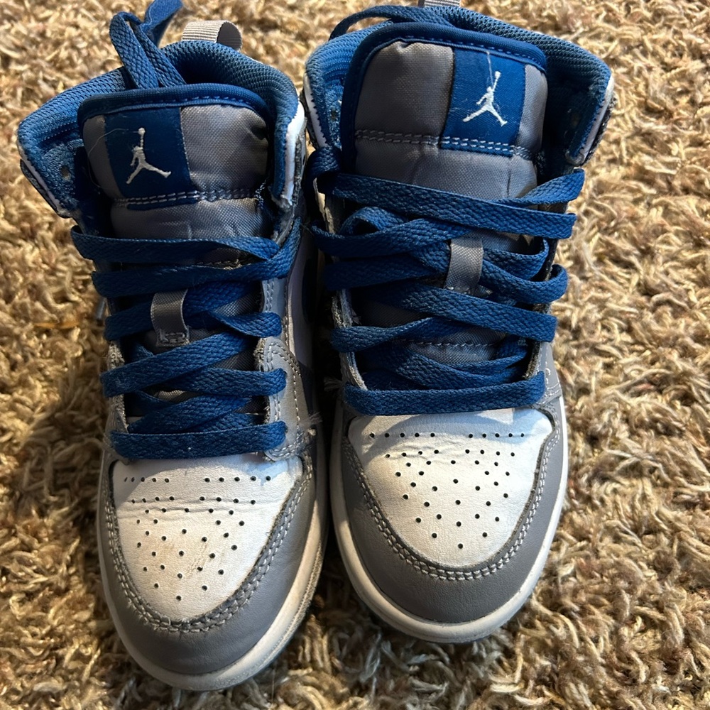 Kids Blue and Gray Sneakers